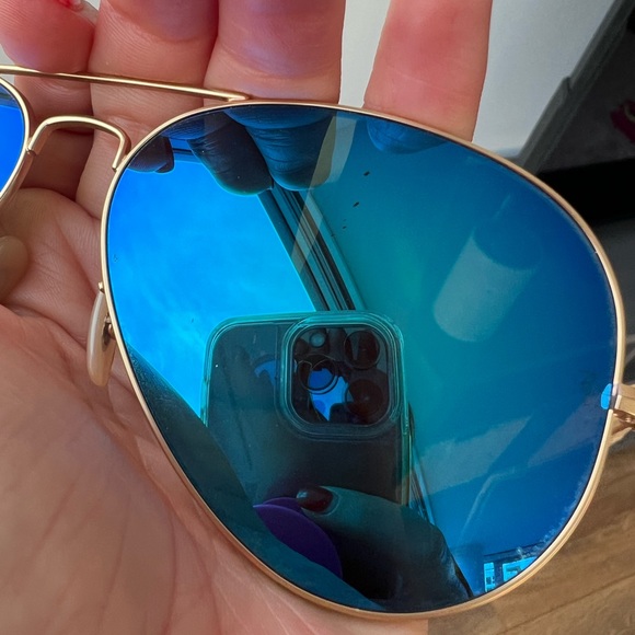 Ray-Ban Flash Aviators - Blue Large - Picture 5 of 5